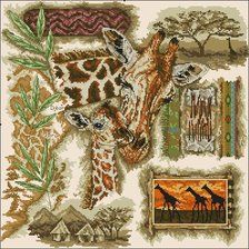 Оригинал схемы вышивки «Жирафы» (№70615)