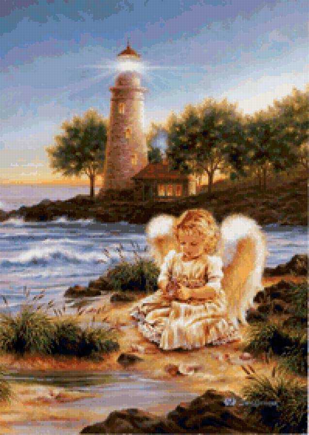 Маяк 2 - ангел, маяк, ребенок - предпросмотр