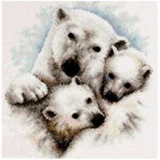 Оригинал схемы вышивки «Медведица с медвежатами» (№71157)
