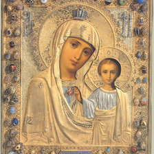 Оригинал схемы вышивки «казанская божья матерь» (№73252)