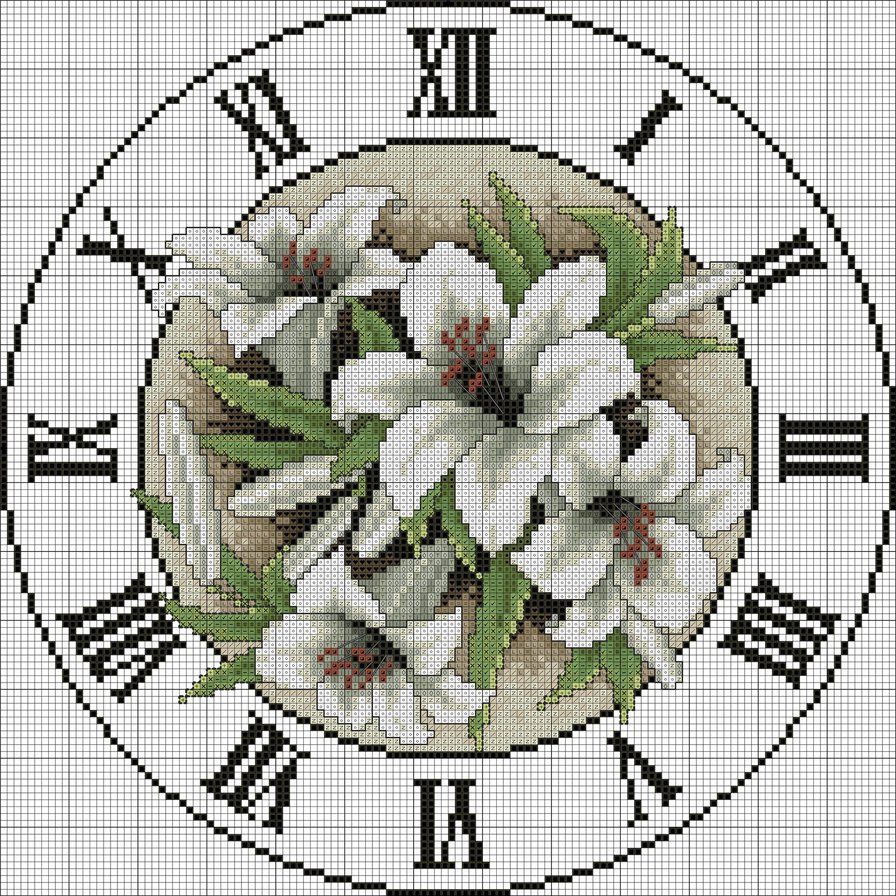часы - часы, природа, цветы - оригинал