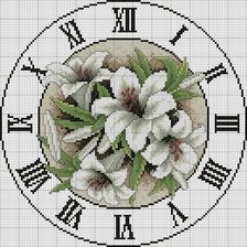 Оригинал схемы вышивки «часы» (№74043)
