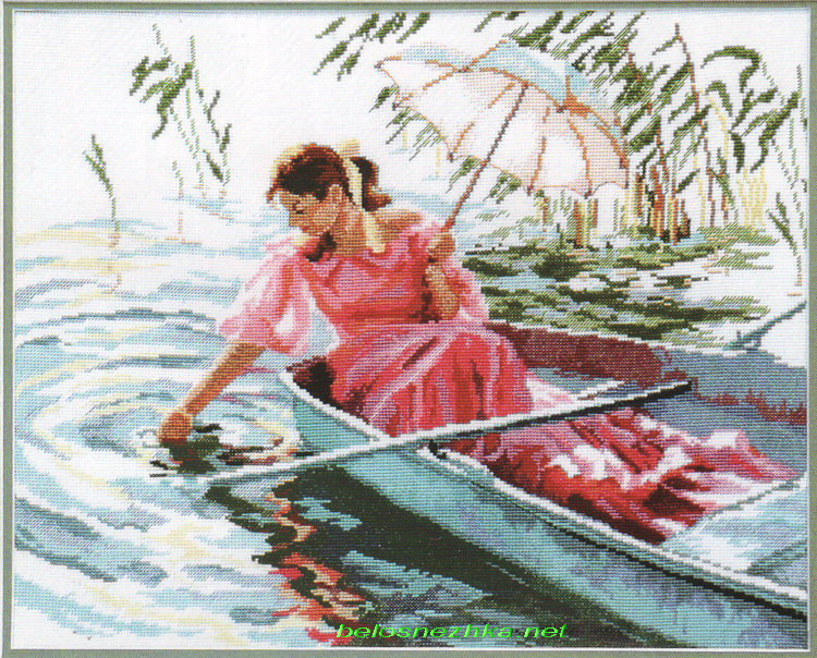 девушка на фоне - лодка, река, море, лето, девушка, вода, природа - оригинал