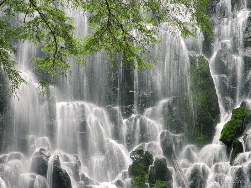 Водопад - природа, пейзаж, водопад, вода - оригинал