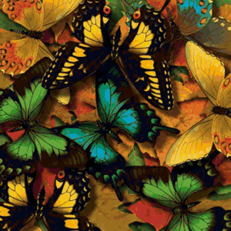 Бабочки - подушка, бабочки - предпросмотр