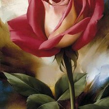 Оригинал схемы вышивки «роза красная» (№74501)