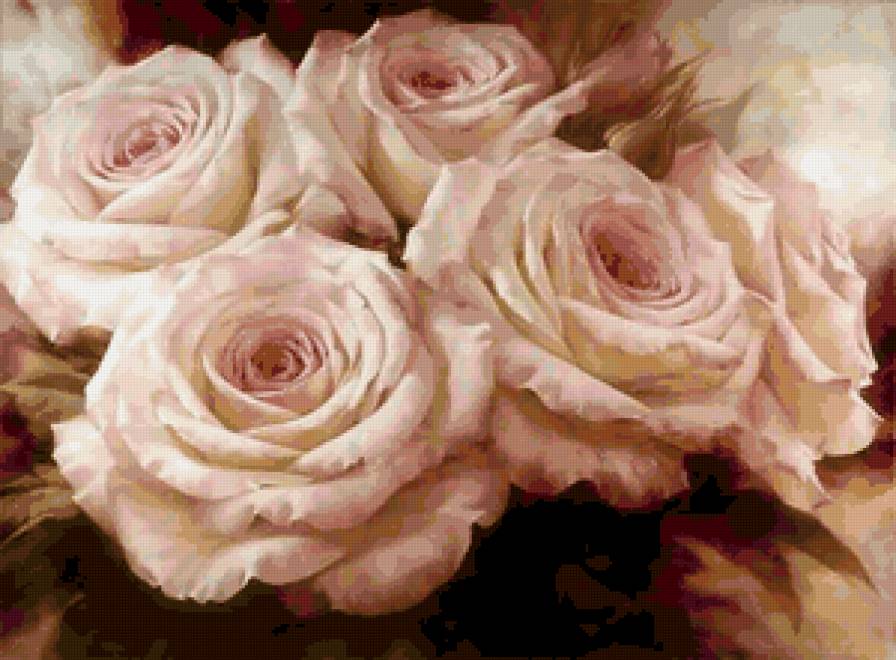 букет роз - розы, цветы, картина - предпросмотр