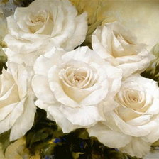 Оригинал схемы вышивки «букет белых роз» (№74518)