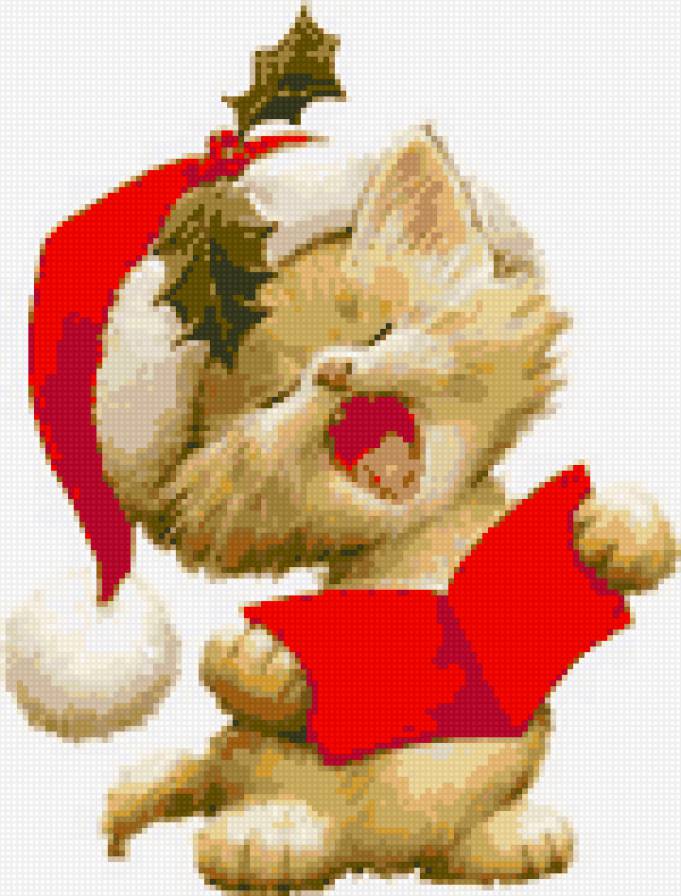 Рождественская песня - подушка, котята, деткам, рождество - предпросмотр
