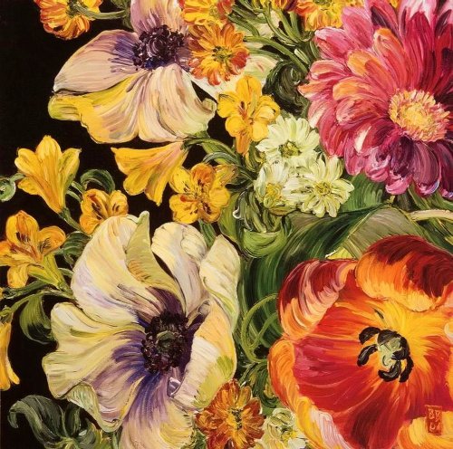 Подушка "Тюльпаны и герберы" - подушка, герберы, букет, тюльпаны, цветы - оригинал