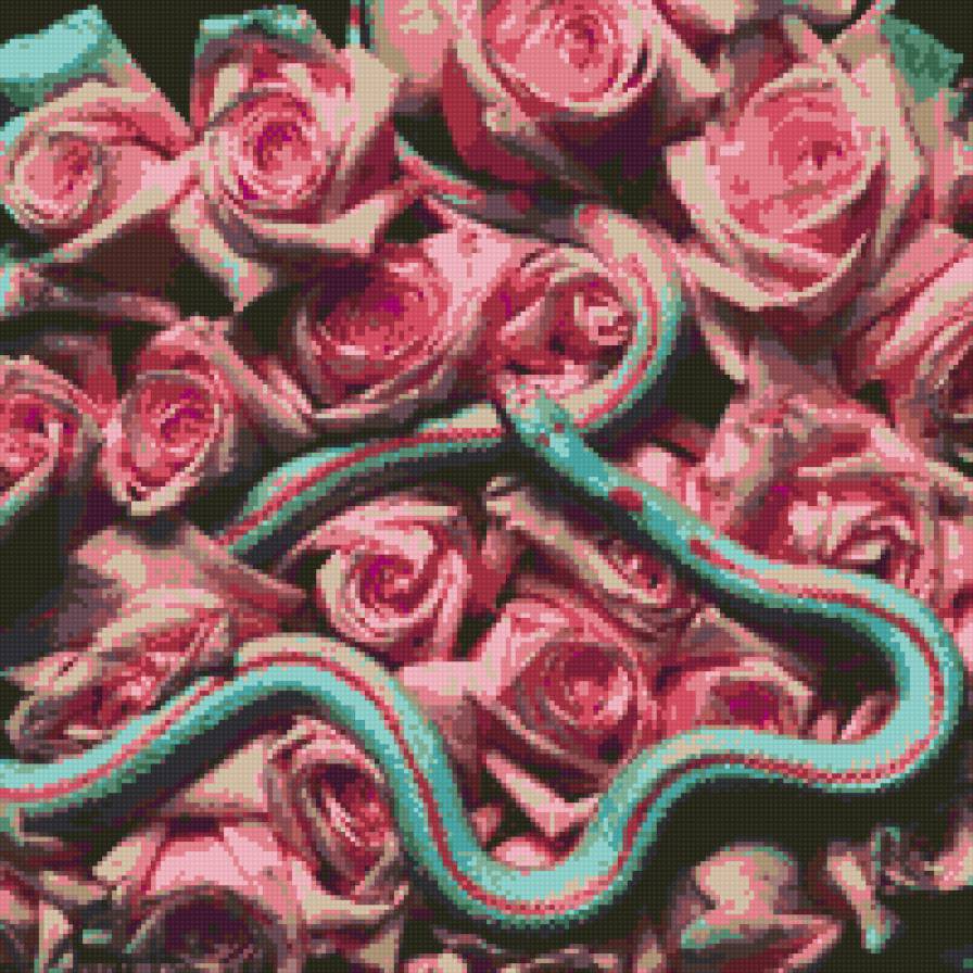 Змея - розы., змея - предпросмотр