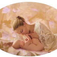 Оригинал схемы вышивки «мать и дитя» (№75711)