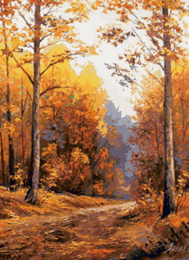 Серия "Пейзаж. Осень" - дорога, осень, пейзаж - предпросмотр
