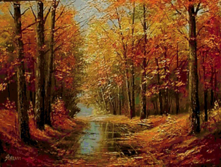 Серия "Пейзаж. Осень" - пейзаж, осень, дорога - предпросмотр