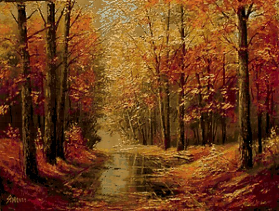 Серия "Пейзаж. Осень" - пейзаж, дорога, осень - предпросмотр