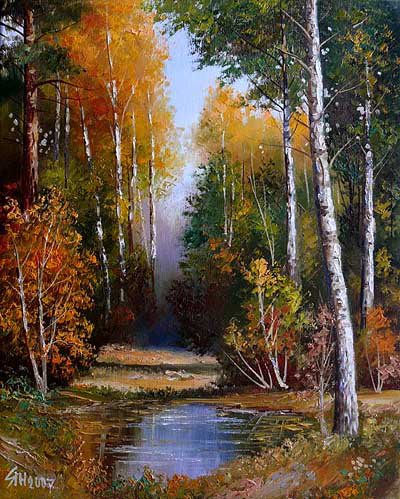 Серия "Пейзаж. Осень" - пейзаж, река, осень - оригинал