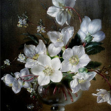 Оригинал схемы вышивки «белые цветы» (№76404)