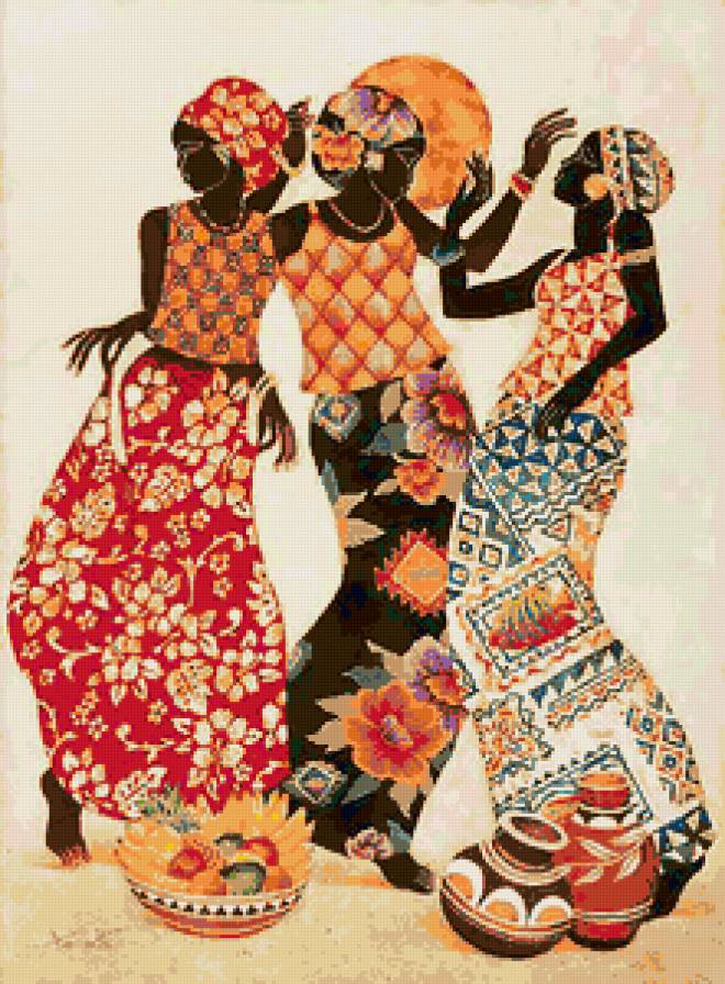 африка - девушки, портрет, женщина, картина, образ, мотив - предпросмотр