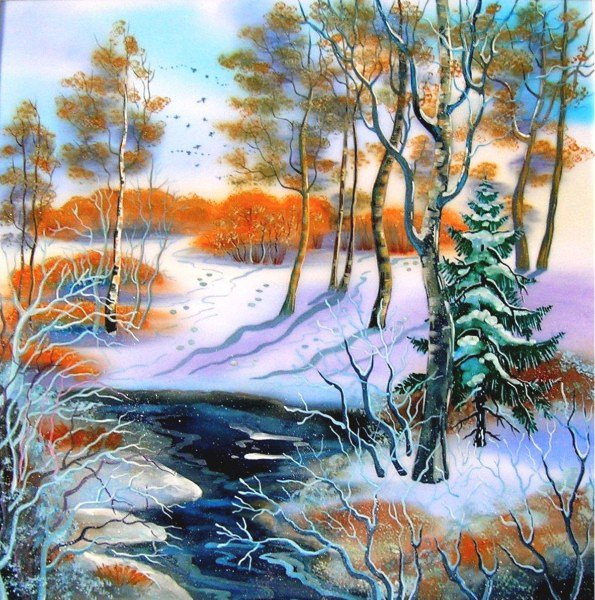 Зима - зима, сказка, пейзаж, снег, зимний лес, природа, картина - оригинал
