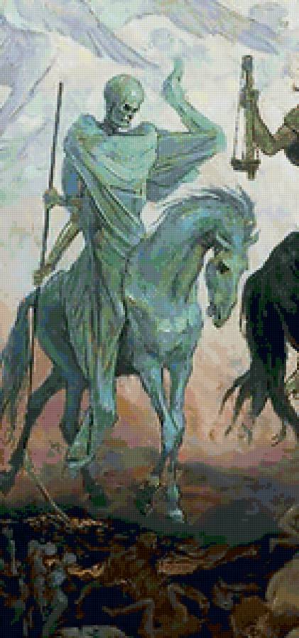 Всадники Апокалипсиса Фрагмент 1 - васнецов, живопись, лошади, картина, всадники апокалипсиса - предпросмотр