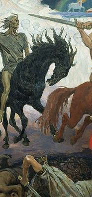 Всадники Апокалипсиса Фрагмент 2 - лошади, картина, живопись, васнецов, всадники апокалипсиса - оригинал