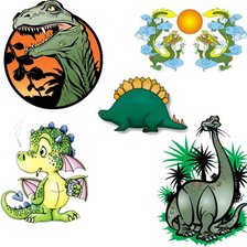 Схема вышивки «Драконы и динозавры»