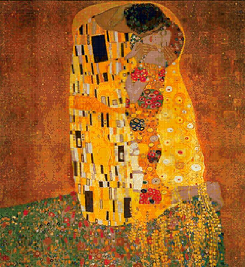 Климт "Поцелуй" - картины художников - предпросмотр