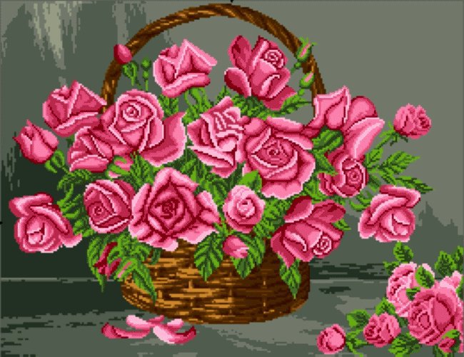 корзина с розами - цветы.корзина.розы - оригинал