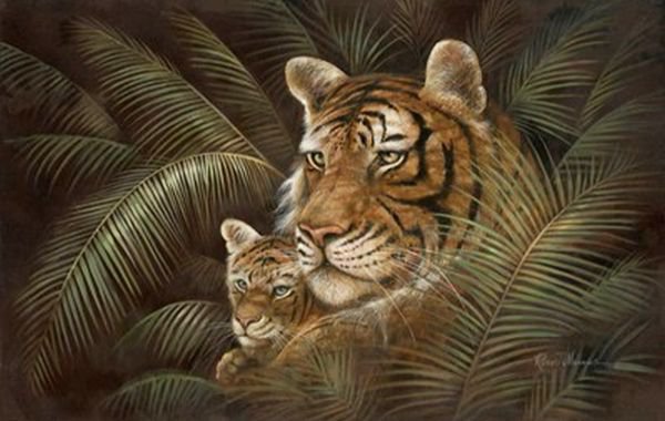 тигры - тигренок, хищники, тигр, кошки, животные - оригинал