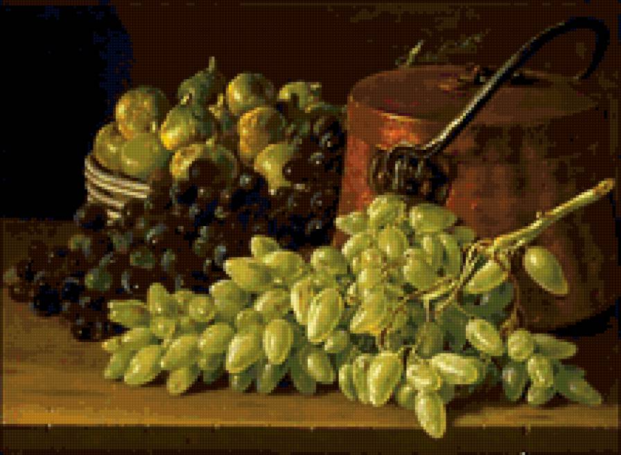 Виноград - картина, виноград, натюрморт - предпросмотр