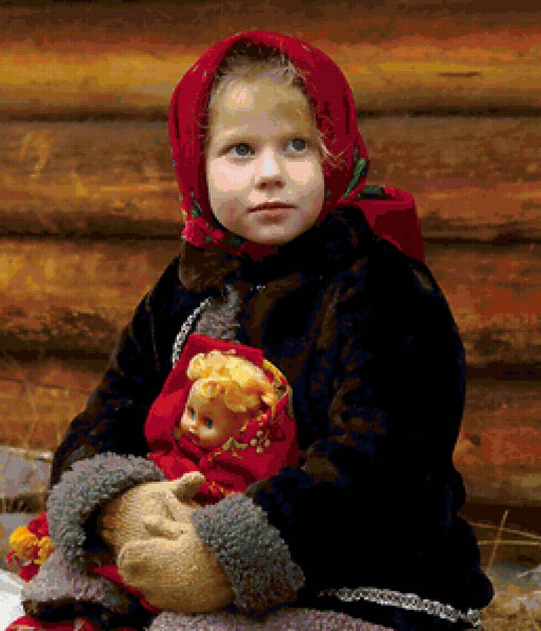 Девочка с куклой - девочка, ребенок, дети - предпросмотр