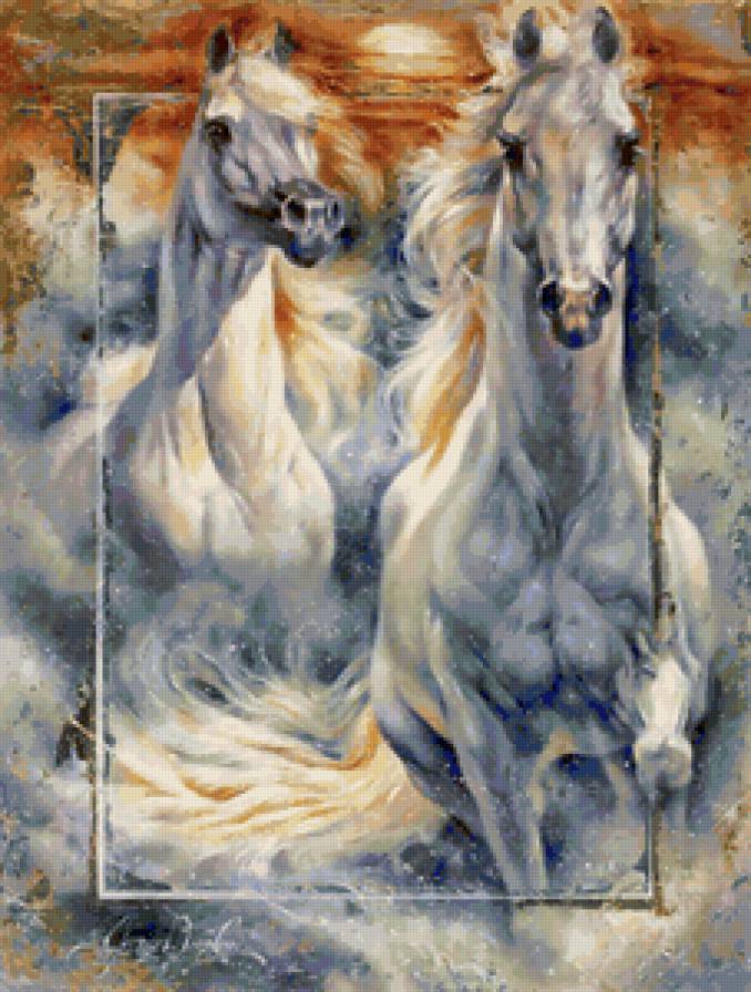 Животный мир в картинах Дженис Дар Куа - животные, лошади - предпросмотр