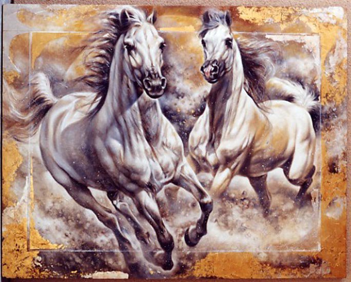 Животный мир в картинах Дженис Дар Куа - лошади, животные - оригинал