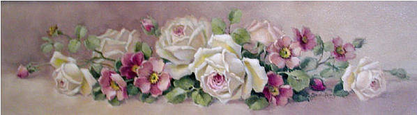 белые розы - цветы, панель - оригинал