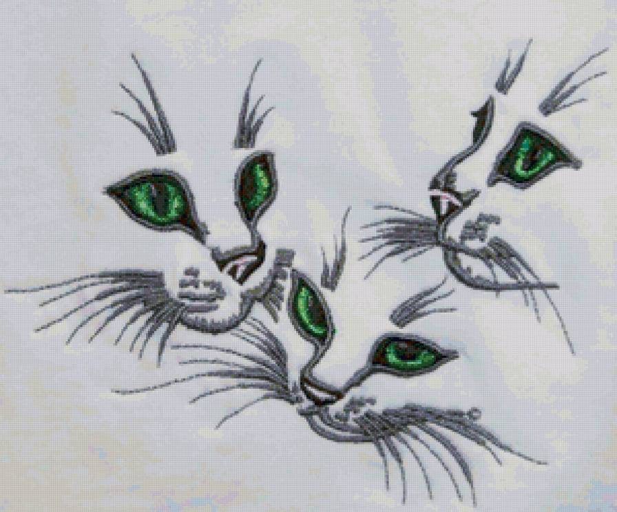 Кошки - живопись, животные, коты - предпросмотр