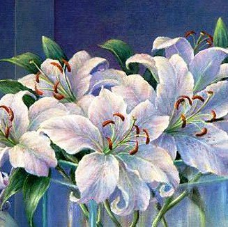 Белые лилии - нежные лепестки, букет, лилии, белые лилии, цветы - оригинал