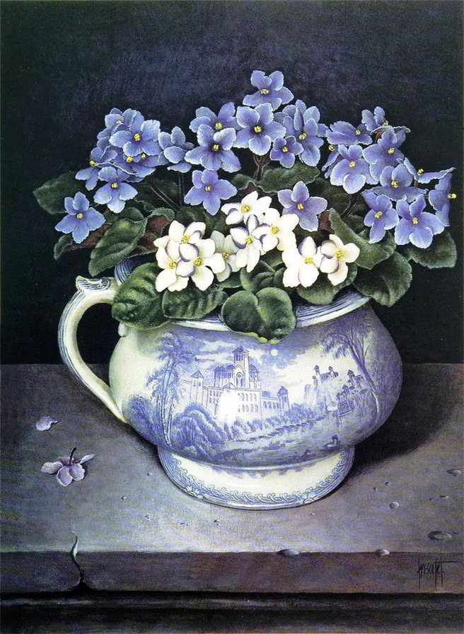 Фиалки - фиалка, букетик, фиалки, violets, букет, цветы, весна - оригинал