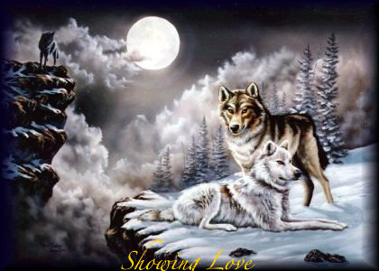 Волки при луне - оригинал