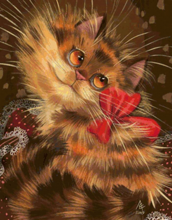 рыжий,пушистый котенок - котенок - предпросмотр