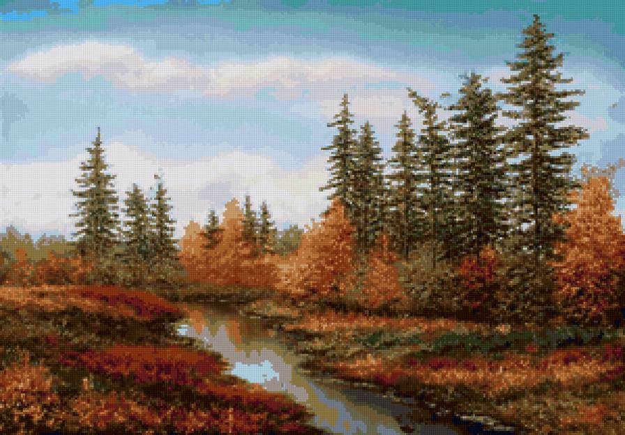 Серия "Пейзаж. Осень" - осень, река, пейзаж - предпросмотр