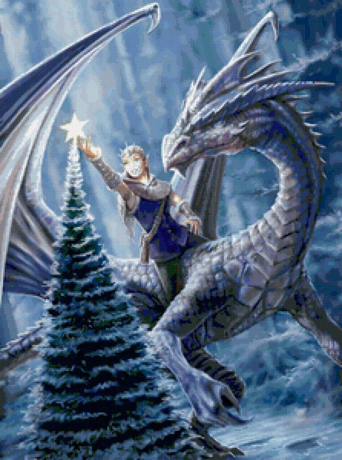 Девушка и Дракон - драконы, животные, миф, анна стоукс, девушка, фэнтези, магия - предпросмотр