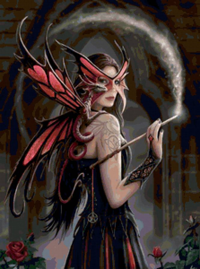 Девушка и Дракон - магия, анна стоукс, животные, фэнтези, драконы, девушка, миф - предпросмотр