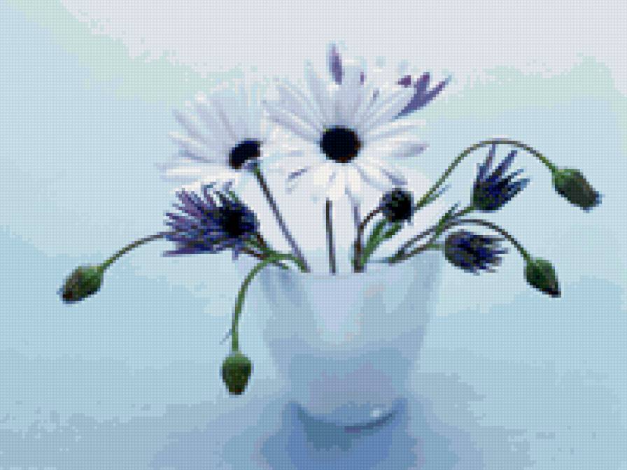 цветочки в вазе - цветы - предпросмотр