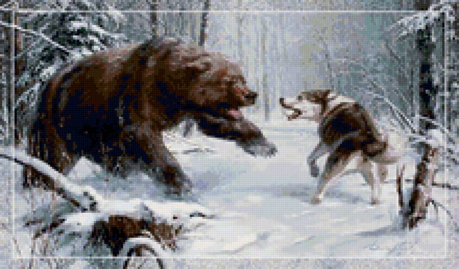 Охота на медведя - животные, охота - предпросмотр
