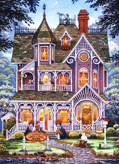 Сказочный домик - дом, живопись, пейзаж - оригинал