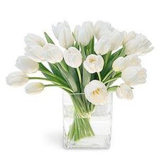 Оригинал схемы вышивки «белые тюльпаны» (№85957)