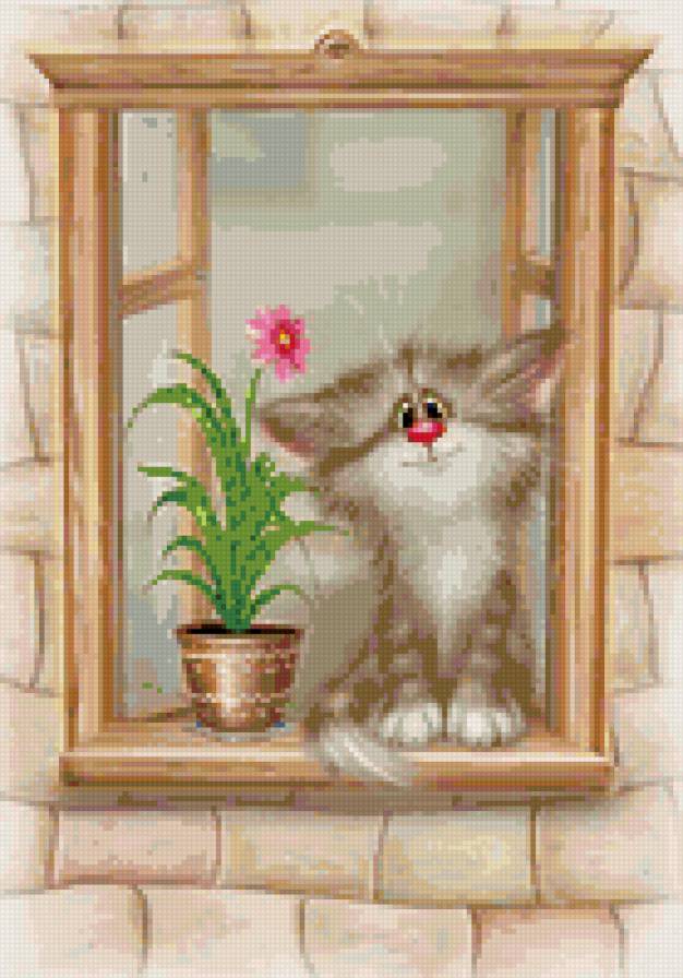 кот на окне - коты - предпросмотр