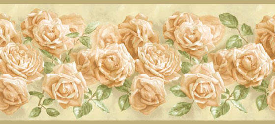 Бордюр Розы - скатерть, цветы, розы - оригинал
