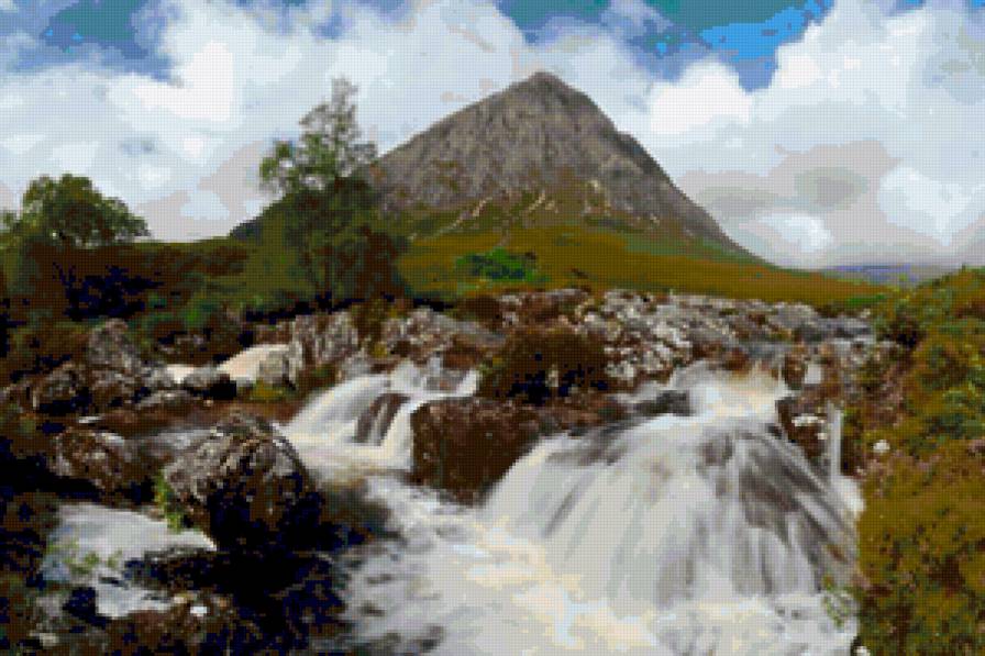 Шотландия - водопад, природа, горы, пейзаж, вода, шотландия - предпросмотр
