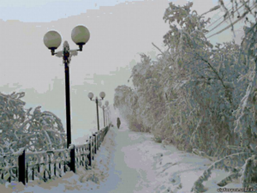 Сургутская зима - сургут, фонарь, пейзаж, метель, зимний пейзаж, зима, снег - предпросмотр